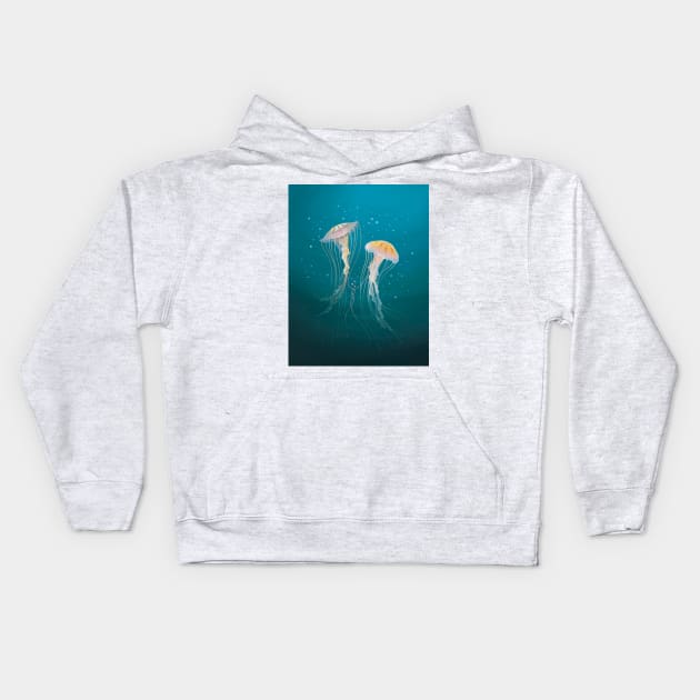 Jellyfish Love Kids Hoodie by Alayna Paquette